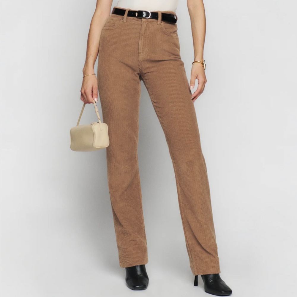 Cynthia High Rise Straight Long Corduroy Pants